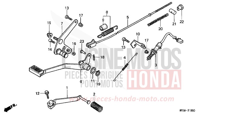 PEDAL (1) von CB1300 Super Bold'or ABS SEYCHEL NIGHT BLUE (PB186) von 1996
